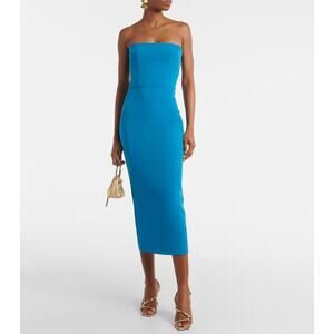 Alex Perry Blue Strapless midi dress US 2